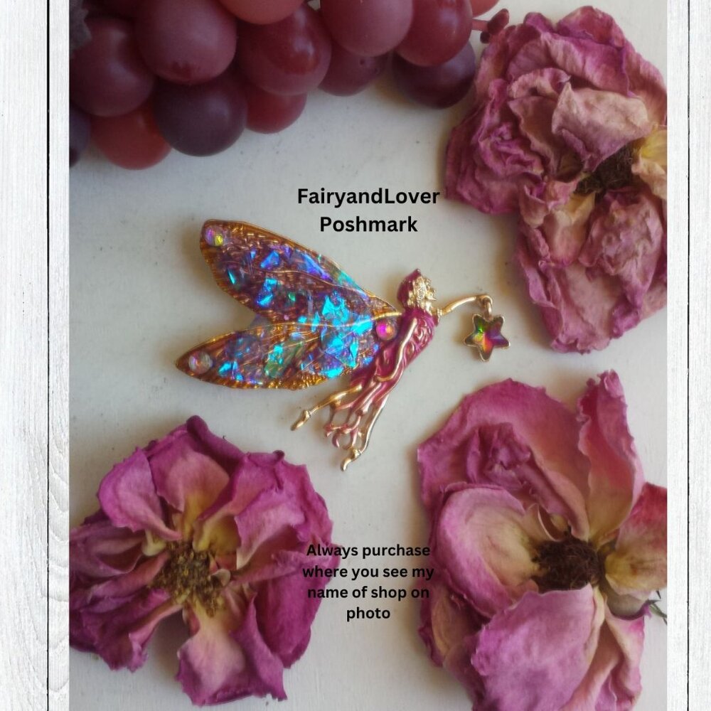 Whimsical Fairy Brooch, Fairy jewelry
